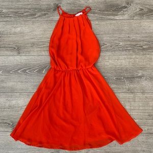 Bright orange mini dress💃🏼